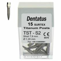 Surtex Pernos Titanio TST Corto 7,8mm. Reposición 15 uds. Dentatus