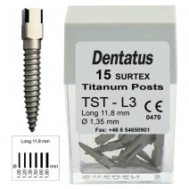 Surtex Pernos Titanio TST Largo 11,8mm. Reposición 15 uds. Dentatus