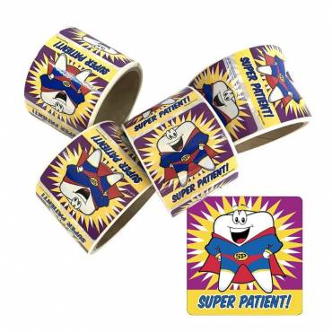 Stickers Súper Paciente 2 rollos de 100 unidades Stickers Súper Paciente 2 rollos de 100 unidades