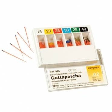 Puntas de Guttapercha Conicidad .02 ISO 90-140 Caja 60 uds Puntas de Guttapercha Conicidad .02 ISO 90-140 Caja 60 uds