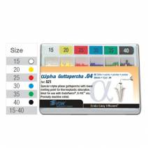 Gutapercha Alpha Conicidad .04 Caja 60 unidades