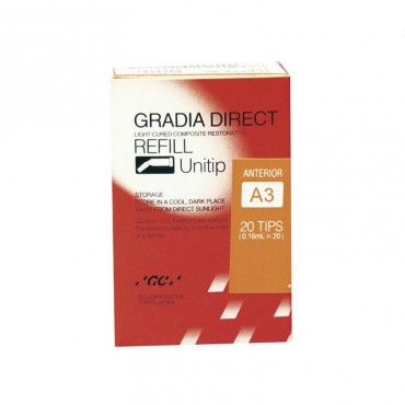 Gradia Direct Restaurador Anterior 20 Unitips 0,24gr. Gradia Direct Restaurador Anterior 20 Unitips 0,24gr.