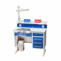 Mesa de Trabajo Metálica 1 Puesto con Aspirador y Luz