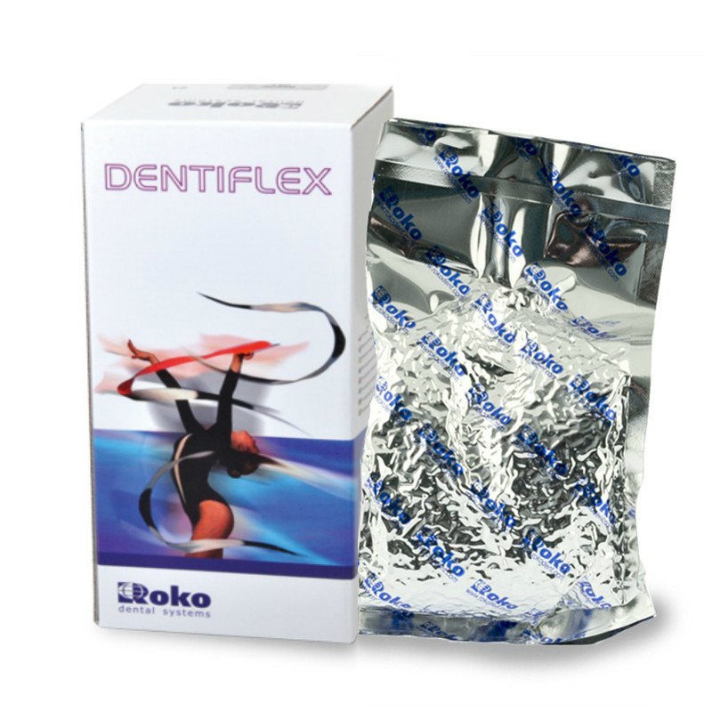archivo robot A escala nacional Dentiflex Resina Flexible Termoplástica Nylon Bolsa 250g de Roko Dent