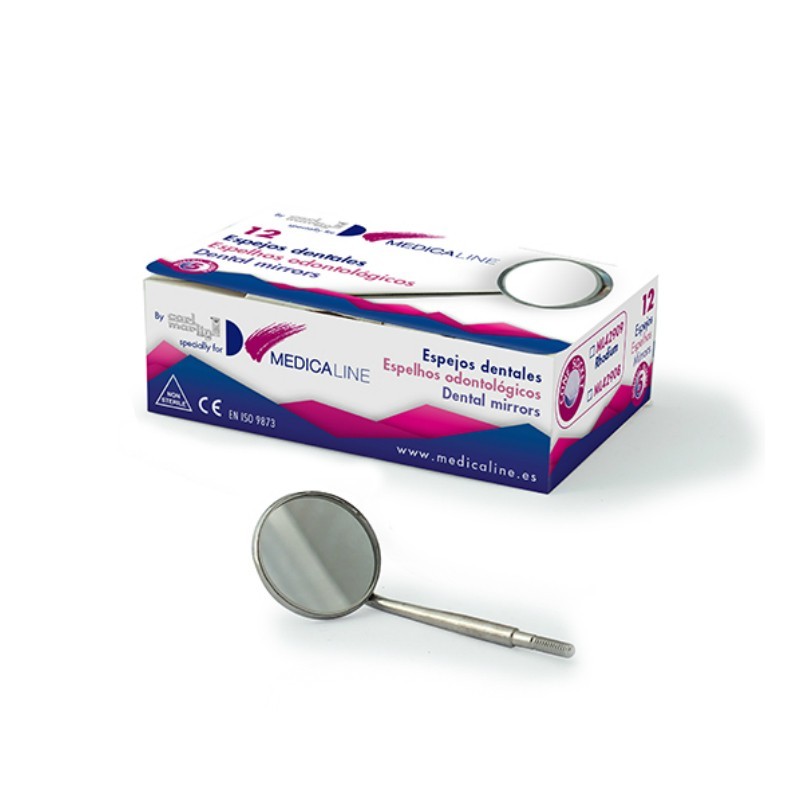 Espejo Dental n. 5 Rodio Cone Socket 24mm Caja 12uds de Medicaline