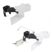 Lupa Binocular Con Pinza, LED y 3 Lentes