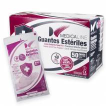 Guantes Estériles de Látex Caja 50 pares