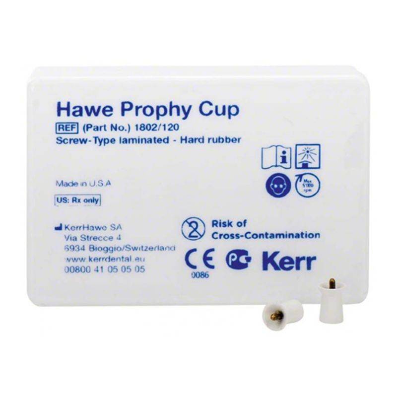 Prophy Cup Profilaxis Copa Dura Laminada Blanca Rosca de Kerr Hawe