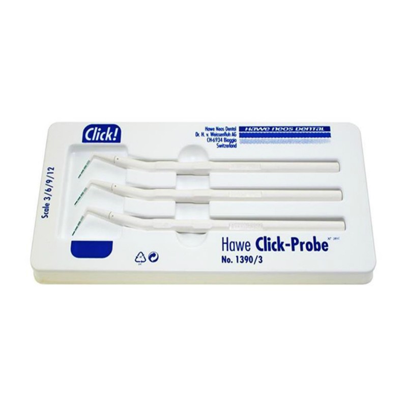 Sonda Periodontal ClickProbe Calibrada Verde Caja 3 uds de Kerr Hawe
