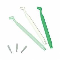 3 Mangos y 120 Puntas de Cepillo Desechables