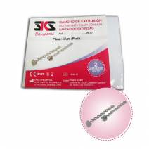 Gancho de Extrusión 2,5cm Base Redonda 2 uds.