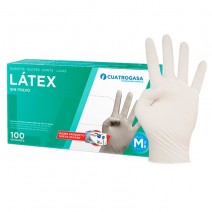 Guantes de Látex sin Polvo Cuatrogasa