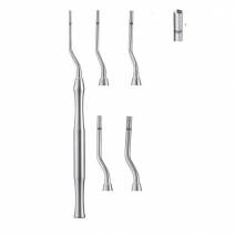 Osteotomo Cóncavo Angulado Punta Recta Forma de Bayoneta de Carl Martin