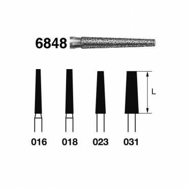 Fresa FG Diamante 6848.314 Grueso Cónico 5 uds Fresa FG Diamante 6848.314 Grueso Cónico 5 uds