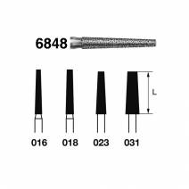 Fresa FG Diamante 6848.314 Grueso Cónico 5 uds