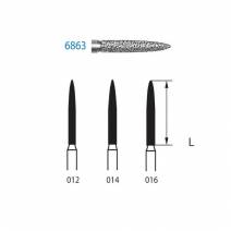 Fresa Diamante 6863.314 FG Clínica Llama Grueso 5 uds