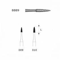 Fresa Diamante 8889.314 FG Clínica Fino Aguja 5 uds