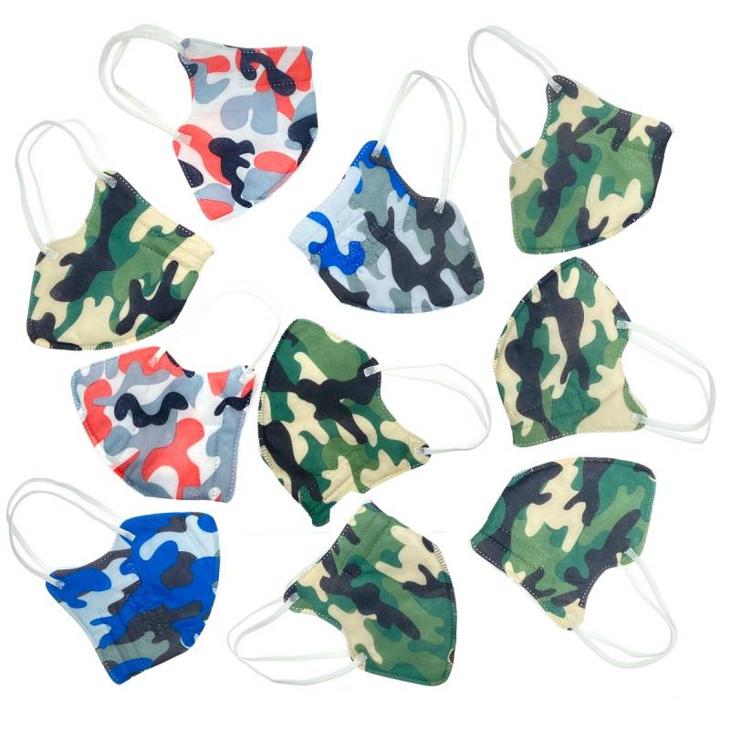 Mascarillas FFP2 Niños Diseño Camuflaje Desechables 10 uds CE1463 Farma Sana