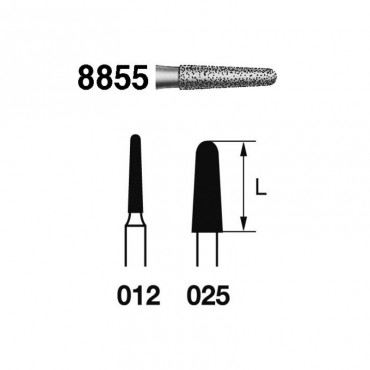 Fresa Diamante FG 8855.314 Clínica Fino Cónico 5 uds Fresa Diamante FG 8855.314 Clínica Fino Cónico 5 uds
