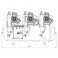 Compresor 3 Motores 3 Cilindros 3 Secadores de aire 300L AC900