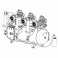 Compresor 3 Motores 3 Cilindros 3 Secadores de aire 300L AC900