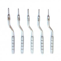 Set de 5 Osteotomo Curvo Convexo en Punta con Rosca