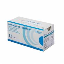 Octosutur Seda 3/8 Cír.Tri. 2/0 Hebra 75cm Negra Caja 12uds Clarben