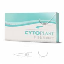 Cytoplast Sutura PTFE No Reabsorbible, USP 4-0, Aguja 1/2 Punta Cónica 13 mm, Hebra 45cm, Caja 12 uds Osteogenics