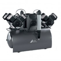 Compresor Aire Durr Quattro Tandem con Secador de Membrana, Filtro Anti Virus, 90L para 8 Usuarios 400V
