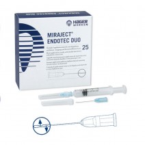 Agujas de Irrigación Miraject Endotec DUO Luer, Doble Salida Lateral 25 mm 25u Hager & Werken