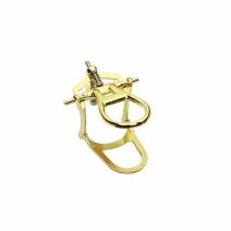 Articulador Tipo Charnela para Protésis, Laboratorio Dental, Pequeño, Dorado Technoflux