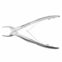 Fórceps de incisivos superiores de punta fina.