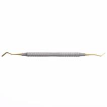 Espátula Composite Curva 2,2mm Mango Tornado Gold Line Titanium Masters