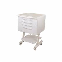 Carrito Móvil RC4K con 4 Cajones, Encimera Laminada y Estante Inferior Zilfor