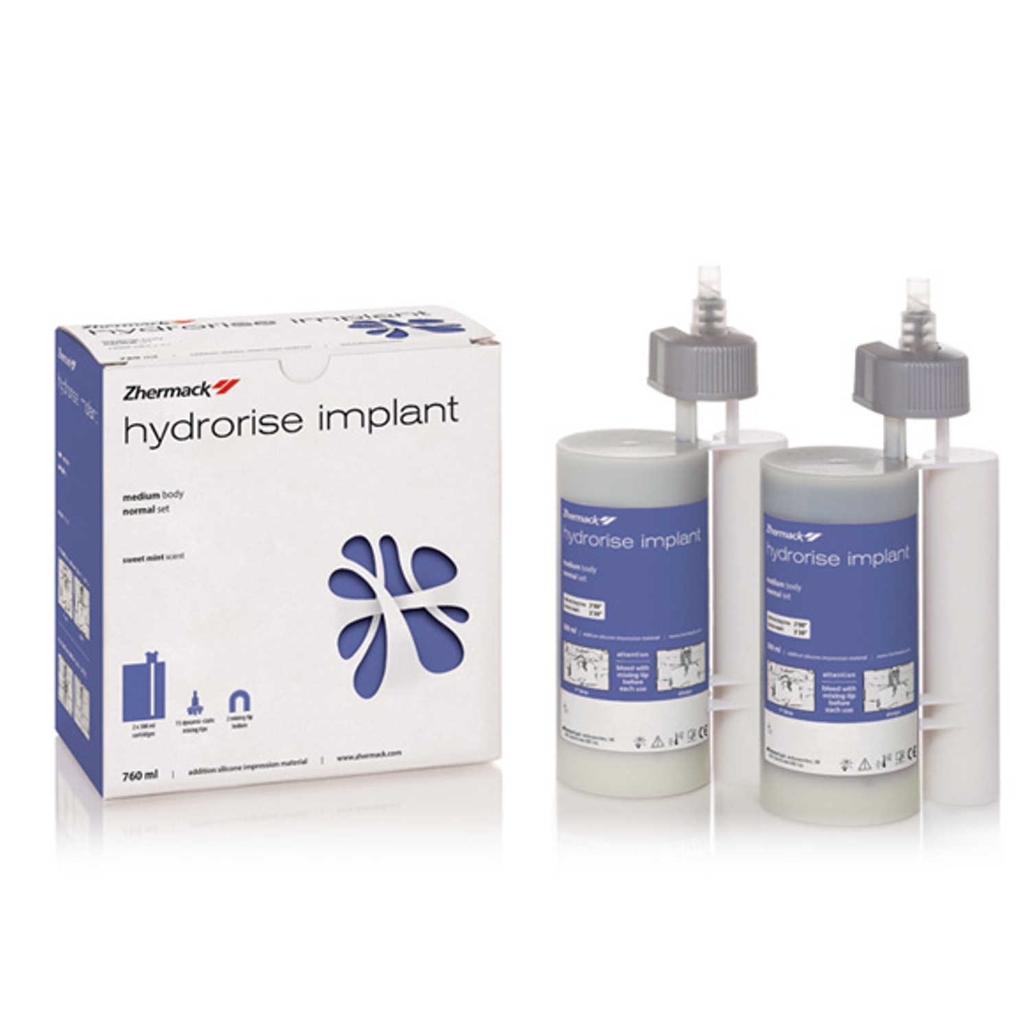 Silicona Adición Hydrorise Implant Media B. Normal S. 2x380ml Zhermack