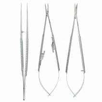 Kit para Microcirugía Inox 18 cm Puntas Curvas 3 uds.