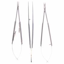 Kit para Microcirugía Inox 18 cm Puntas Curvas 3 uds.