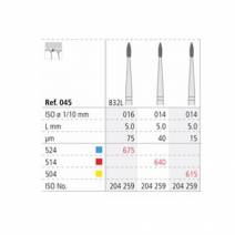 Fresas Diamante 832L CA R640/3 ISO 014 Fino Periodoncia 3 uds Intensiv