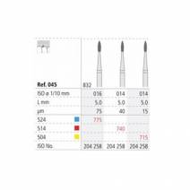 Fresas Diamante CA 832 ISO 014 Fino R740/3 Periodoncia 3 uds Intensiv