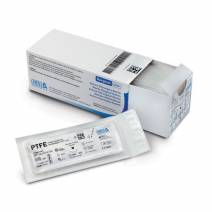 Sutura PTFE USP 3/0 Aguja 19mm 3/8 Círculo Punta Cortante, Hebra 75cm Estéril Caja 12 uds Omnia