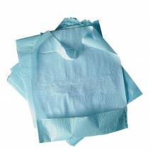 Babero con Bolsillo 41x54cm Azul 300 unidades Omnia