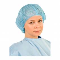 Gorros Redondos con Elástico, Desechables, Azules 100 unidades Omnia