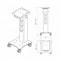 Carrito para Scaler de Ultrasonidos PT-A con Aeropulidor Woodpecker