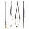 Kit Microcirugía 18cm TC / Acero, Pinzas, Porta-Agujas y Tijeras, Puntas Curvas, 4 piezas Masters
