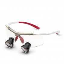 Lupa Binocular Galileano TTL Pro 2.5X 400 Techne 66-15 Blanca-Roja Univet