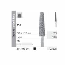 Fresas Diamante FG 236CB Cónico, Redondo, Largo, Grueso 850-019 L10 Caja 6u Intensiv