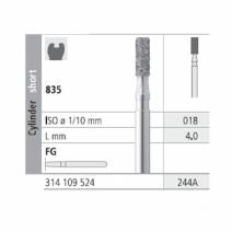 Fresas Diamante FG 244A Cilindro Corto 835-018 Medio L4 Caja 6 uds Intensiv