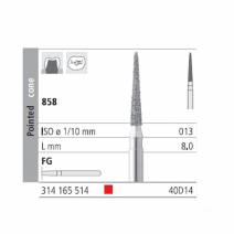 Fresas Diamante FG 40D14 Cono Punta 858-013 Fino L8 mm Caja 6 uds Intensiv