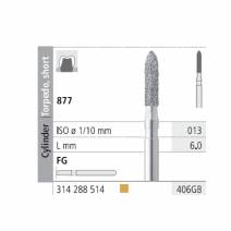 Fresas Diamante FG 406GB Cilindro, Torpedo Corto 877-013 Fino L6 mm 6u Intensiv