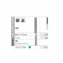 Fresas Diamante FG 314C Cilindro, Largo, Hombro Paralelo 837-014 Grueso 6 uds Intensiv